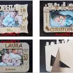 Marcos de madera personalizados para recién nacidos